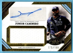 Junior Caminero 2025 Topps Tier One Jumbo Relic Autograph SP /199 Tampa Bay Rays - Bild 1 von 2