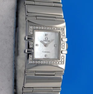Ladies Omega Constellation Quadra Watch - White MOP Diamond Dial & Bezel 1528.76 - Picture 1 of 7