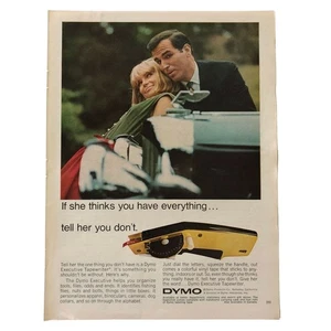 Dymo Executive Tapewriter Label Maker Vintage Magazine Print Ad 1966 - Picture 1 of 1