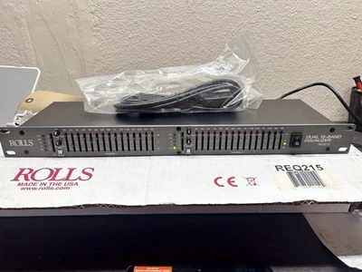 ROLLS REQ215 Dual 15 Band 1/3 Octave Graphic Equalizer With Sub-Output |#D71 - Image 1 of 4