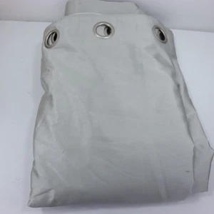 John Lewis Faux Silk Blackout Lined Eyelet Curtains Silver W228cm D228cm - Picture 1 of 4