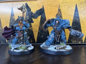 Njal Stormcaller and Arjac Rockfist Space Wolves Warhammer 40K - Picture 1 of 20