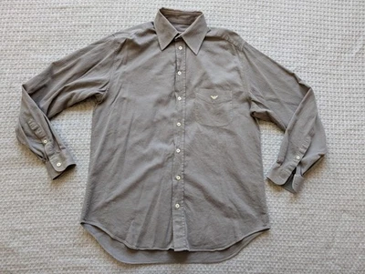 Camisa Emporio Armani Para Hombre 15.5 39 Gris Manga Larga Botón Bolsillo Frontal Logo Foto 1 de 4