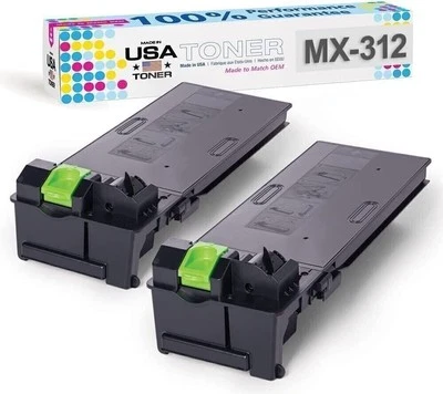 Compatible MX312NT,MX-M264N, MX-M310, MX-M314N, MX-M354N toner Black (2 Packs) - Image 1 of 4