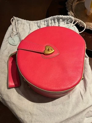 Estojo de beleza redondo de couro Juicy Couture novo com etiquetas com alça (estilo Barbie)!! - Imagem 1 de 4