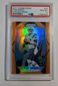 2017 Panini Prizm Football Card #33 Tom Brady Orange /275 Graded PSA 10 - Bild 1 von 2