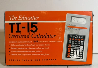 The Educator TI-15 Overhead Calculator in Original Box Unused - Image 1 of 4