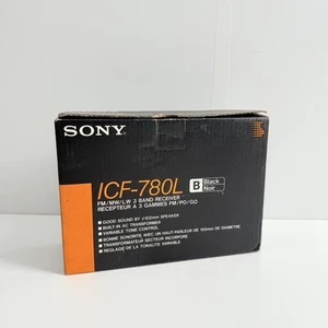 Vintage Sony ICF 780L Black Radio 3 Band Boxed Power Lead Great Condition Tested - Picture 1 of 13