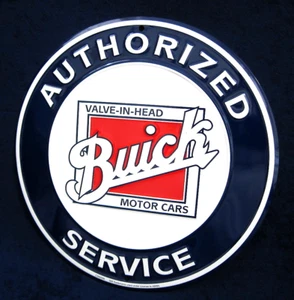 BUICK SERVICE -*HECHO EN EE. UU.*- Letrero de metal en relieve - Tienda de garaje Hombre Cueva Decoración de pared - Imagen 1 de 9