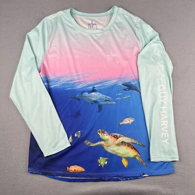 Парень Harvey рубашка женщин 1 X морской черепахи легкий длинным рукавом пуловер пляж - Изображение 1 из 4