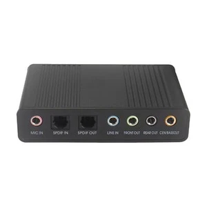 Soundkarte Aluminiumlegierung 6 Kanal 5.1 Externe Soundkarte für Laptop PC - Bild 1 von 3