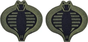 Cobra Embroidered Tactical Morale Patch | 2PC 3.5" HOOK BACKING (qp920) - Picture 1 of 2