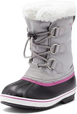 NWOB Sorel Kids Yoot PAC Nylon Waterproof Boots Chrome Grey Size 8 - Image 1 of 4