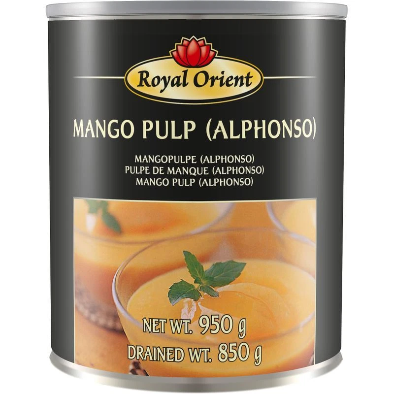 ROYAL ORIENT Mango Püree Alphonso 850g | Mango Pulp | Gesüßtes Mangofruchtmark - Bild 1 von 1