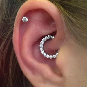 Joyería Daith, anillo de tabique 16G, pendientes Daith, clicker de tabique, perforación Daith - Imagen 1 de 10