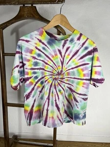 Vintage 80s Single Stitch Tie Dye T-Shirt BOXY Thrashed - Picture 1 of 4