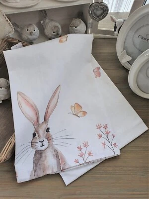 CLAYRE & EEF Geschirr KÜCHEN TUCH HASENTRÄUME 70x50cm pastell Baumwolle Shabby - Bild 1 von 4