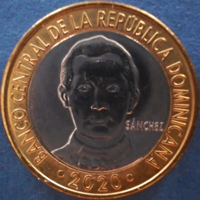 DOMINICAN REPUBLIC 5 PESOS 2020 Dominicana Dominikanische Dominicaine Domenicana - Image 1 of 2