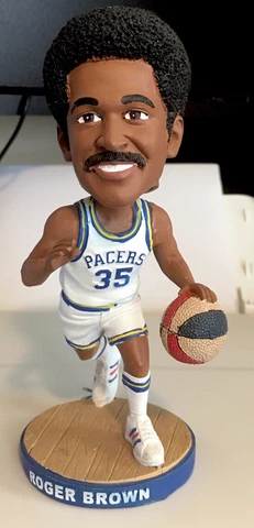 Roger Brown #35 Limited Edition Indiana Pacers 50th Anniversary Bobblehead Cover