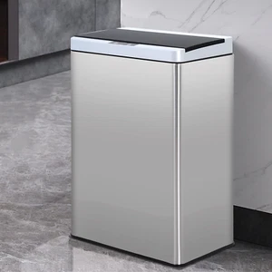 Trash Can Automatic Touchless Free High-capacity Stainless Steel Garbage Can - Picture 1 of 8