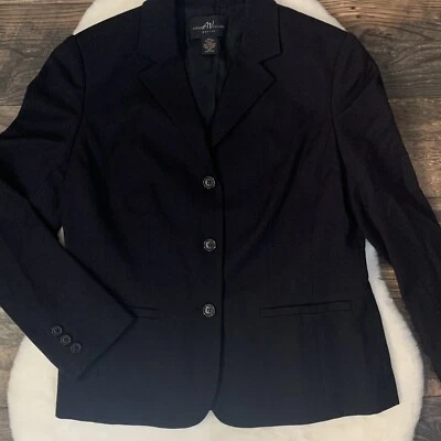 Andrea Viccaro Women’s size 12P Navy Wool Blazer - Изображение 1 из 4