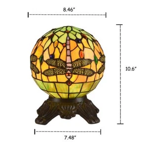 Demoiselle Tiffany-Stil 1 Licht Libelle Akzentlampe 8" Schirm - Bild 1 von 5