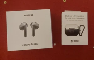 SAMSUNG * Galaxy Buds3 * SM-R530 * Argent * NEUF SCELLÉ * avec étui à clip avec mousqueton - Photo 1 sur 5