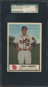 1955 Johnston Cookies #28 - John Cooney - SGC 86/7,5 NM+ - Mutig - Bild 1 von 2