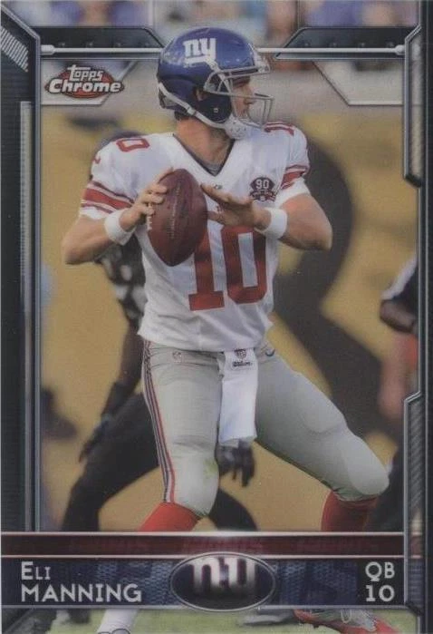2015 Topps Chrome - Eli Manning #55 White Jersey