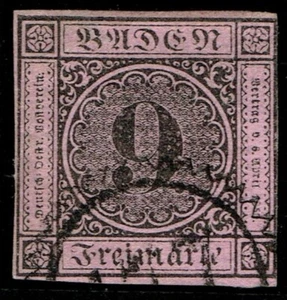 Baden 1851 SG6 9k Black/Rose 4m Fine Used Cat. £250.00 - Picture 1 of 1