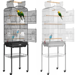 64in Open Top Bird Cage Large Medium Parrot Cockatiel Sun Parakeet Conure Cages - Picture 1 of 16