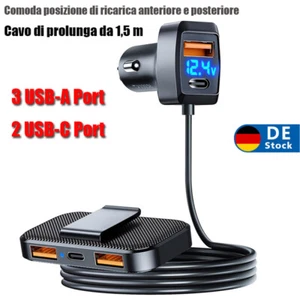 Adapter samochodowy Rozdzielacz zapalniczki z 3 gniazdami USB 12V 24V 2Typ-C - Zdjęcie 1 z 12