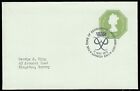 1977 8½p Green "George King" Stationery envelope with unusual postmark cancel