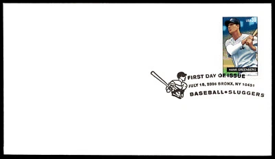 2006 FDC Baseball Sluggers Hank Greenberg USPS First Day of Issue Stamp-Blank - Image 1 of 4