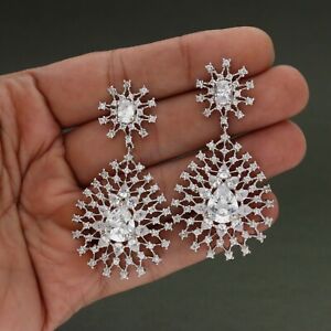 Elegant  Cuibic Zirconia Crystal Trendy Luxury Earrings For Women