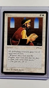1993 MTG Magic the Gathering Arabian Nights Piety Mark Poole Art Vintage WOTC - Picture 1 of 3