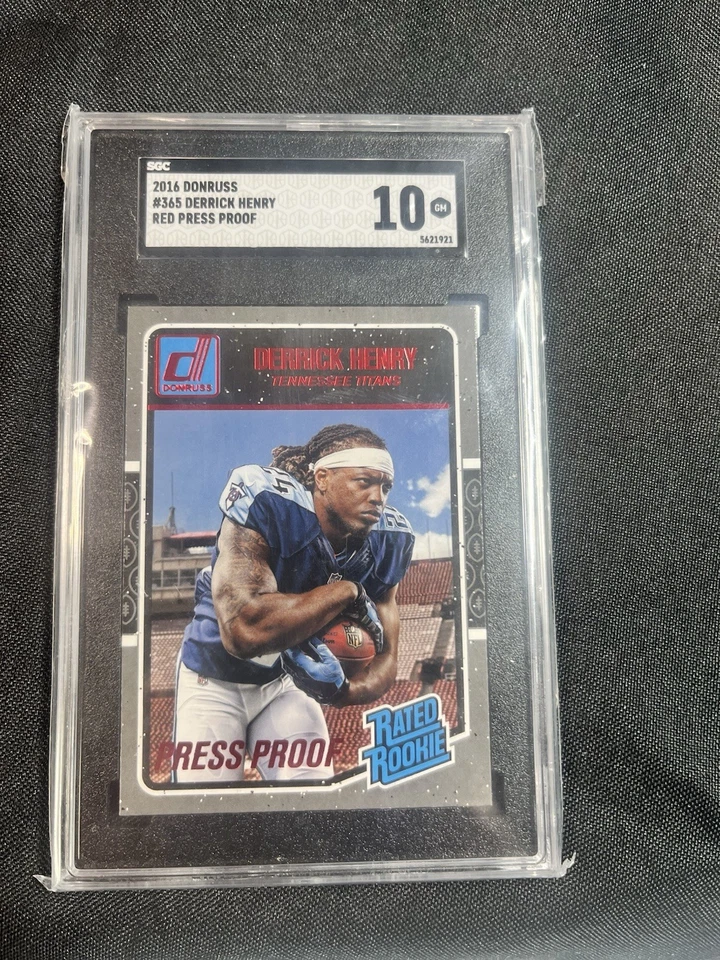 Donruss Derrrick Henry 2016 clasificación #365 novato rojo prueba de prensa SGC 10 Foto 1 de 2