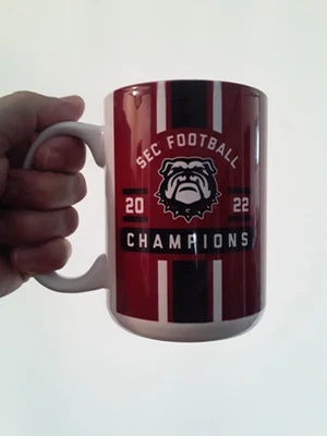 2022 SEC Football Champions Georgia Bulldogs Coffee Mug Used *RARE* - Image 1 of 4