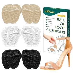Metatarsal Pads Ball of Foot Cushions (6 Pairs), Non Slip High Heel Cushion I... - Picture 1 of 6