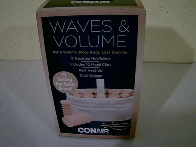 Hot Rollers Conair 10 sortidos inclui 10 clipes de metal aquecimento rápido dupla tensão - Imagem 1 de 4