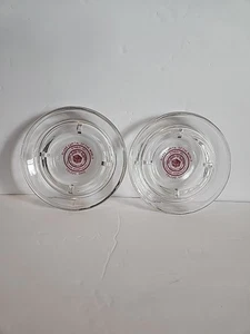 Paar Vintage Toledo Ohio Aschenbecher Glas Hauptstadt der Welt 6,5" Durchmesser Bilder/Beschreibung - Bild 1 von 11