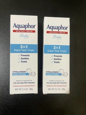 Aquaphor Baby Pañal Erupción Crema 3.5 Onzas Lote de 2 Exp: 03/2027 Foto 1 de 4
