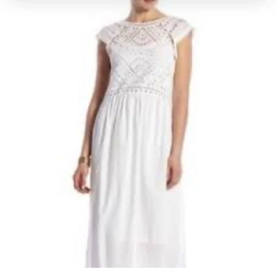 Women's Lucky Brand Eyelet Maxi Dress White Size XL - Image 1 of 4