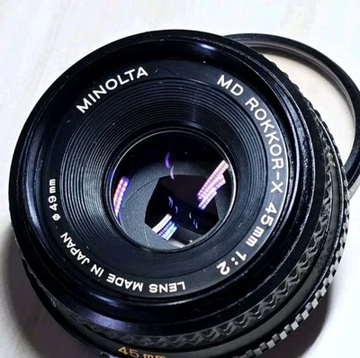 Lente Pancake Minolta MD Rokkor-X 45 mm f/2 para montaje Minolta MC/MD  Foto 1 de 4