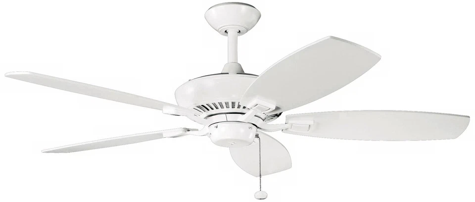 52" Canfield Kichler White Pull Chain Ceiling Fan - Image 1 of 1