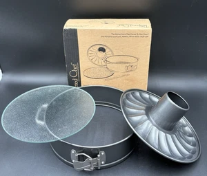 The Pampered Chef Springform Pan Set #1541 with Bundt & Glass Bottom GUC - Picture 1 of 7
