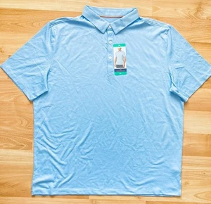 Modern Ambition Men's Stretch Moisture Wicking Polo Shirt XL LIGHT BLUE - Picture 1 of 6