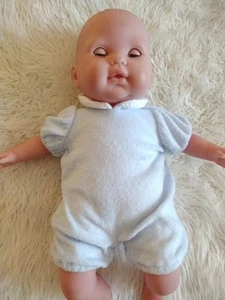 Berenguer Baby Doll Vinyl w/Cloth Body Blue Outfit Sleepy Eyes - Picture 1 of 9