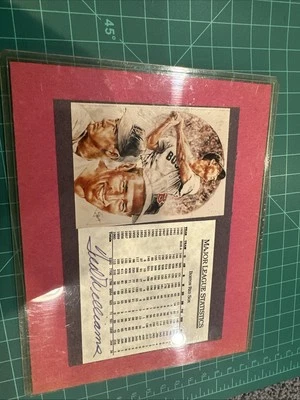 Ted Williams Signed 3x5 STAT Paper. Greatest Red Sox Of All Time Rare Piece - Image 1 of 4
