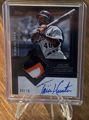 Tarjeta de parche automático insignia Topps Update 2025 Torii Hunter 8/10 Foto 1 de 2